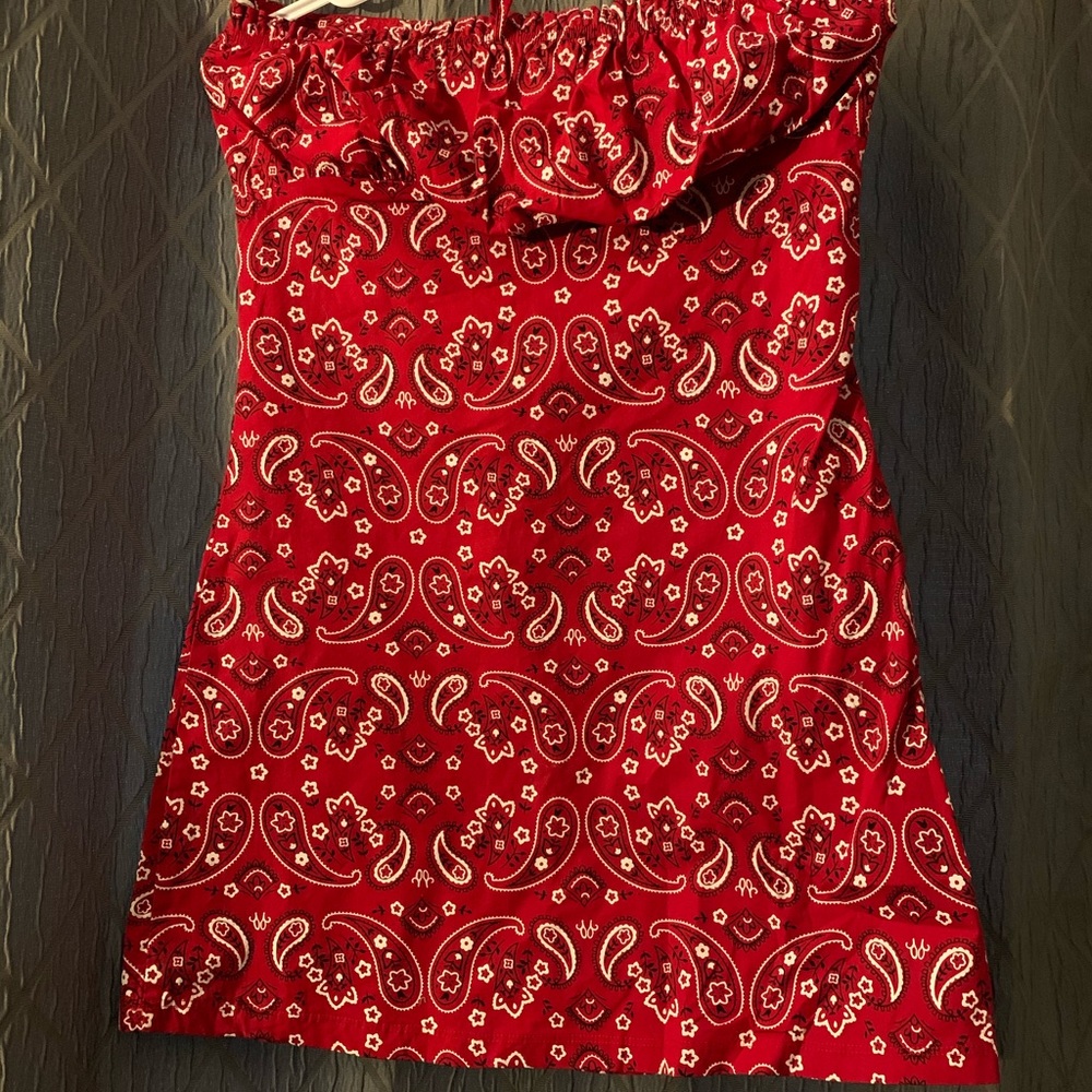 Red bandanna dress